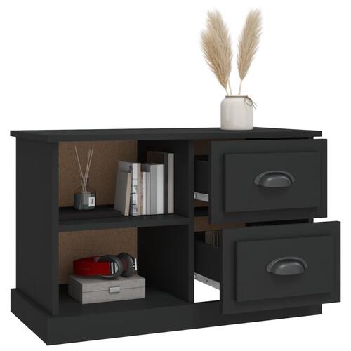 Tv-bord 73x35,5x47,5 cm konstrueret træ sort