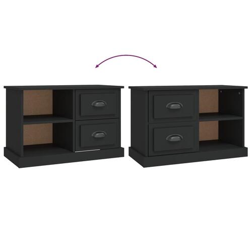 Tv-bord 73x35,5x47,5 cm konstrueret træ sort
