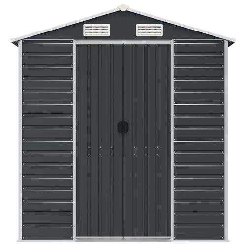 Haveskur 191x130x198 cm galvaniseret stål antracitgrå
