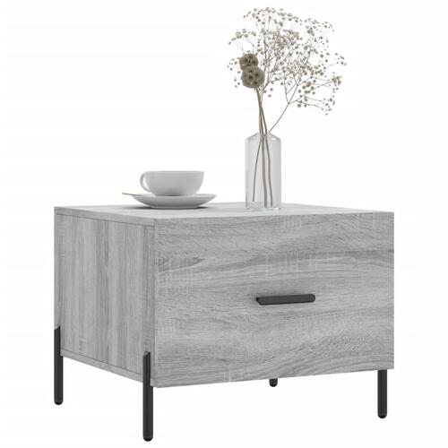 Sofaborde 2 stk. 50x50x40 cm konstrueret træ grå sonoma-eg