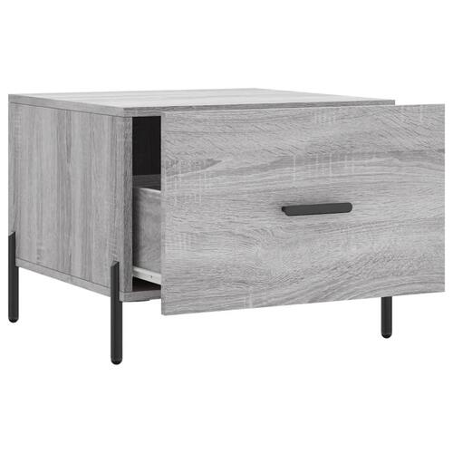 Sofaborde 2 stk. 50x50x40 cm konstrueret træ grå sonoma-eg