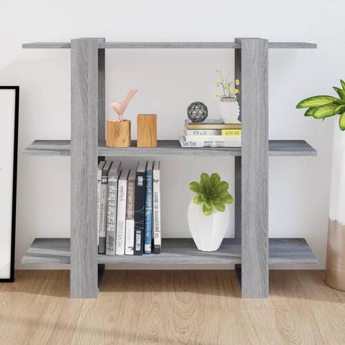 Bogreol/rumdeler 100x30x87 cm grå sonoma-eg