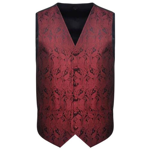 Bryllupsvestsæt herre str. 48 paisley bordeaux