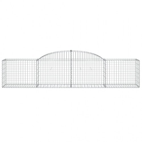 Buede gabionkurve - 2 stk. 300×50×60/80 cm i galvaniseret jern