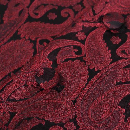 Bryllupsvestsæt herre str. 48 paisley bordeaux