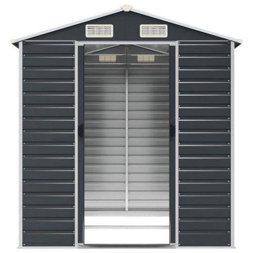 Haveskur 191×215×198 cm i galvaniseret stål - antracitgrå