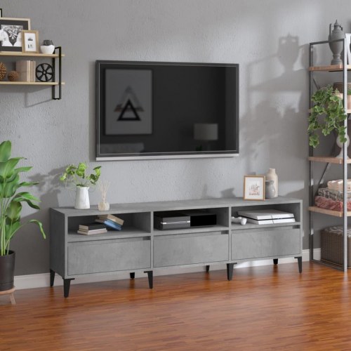 Tv-bord 150x30x44,5 cm konstrueret træ betongrå