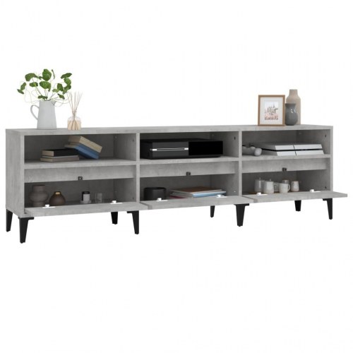 Tv-bord 150x30x44,5 cm konstrueret træ betongrå