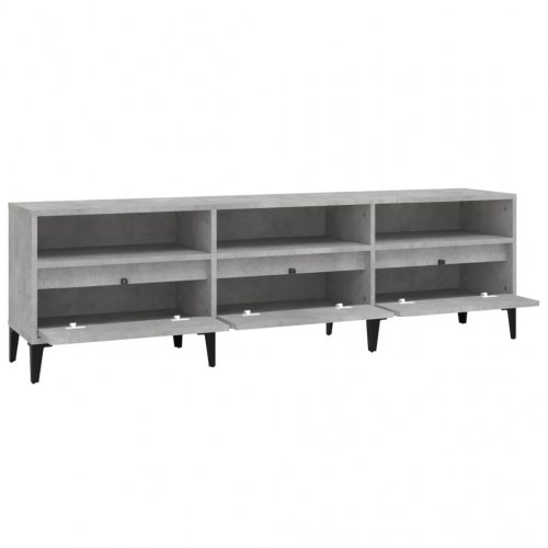 Tv-bord 150x30x44,5 cm konstrueret træ betongrå
