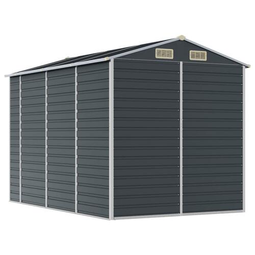 Haveskur 191x300x198 cm galvaniseret stål antracitgrå