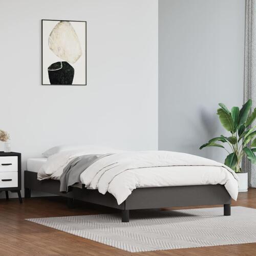 Sengeramme 90x200 cm kunstlæder grå