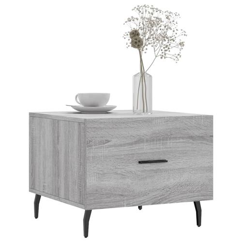 Sofaborde 2 stk. 50x50x40 cm konstrueret træ grå sonoma-eg