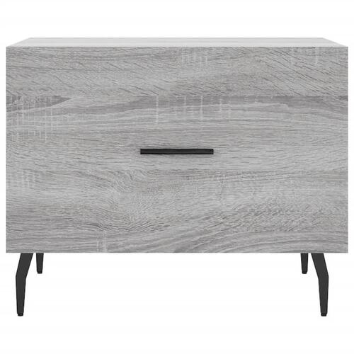 Sofaborde 2 stk. 50x50x40 cm konstrueret træ grå sonoma-eg