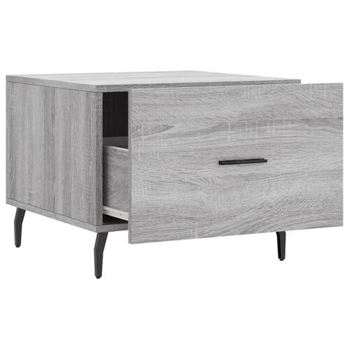 Sofaborde 2 stk. 50x50x40 cm konstrueret træ grå sonoma-eg