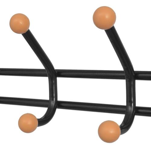 Knagerække med skoopbevaring 68 x 32 x 182,5 cm sort