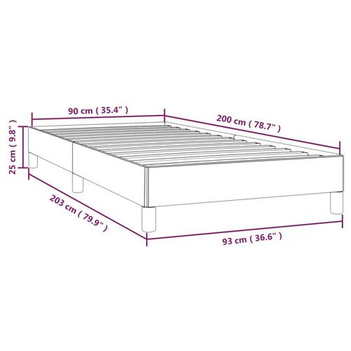 Sengeramme 90x200 cm kunstlæder grå