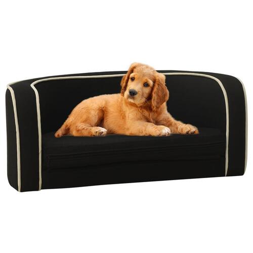 Foldbar hundesofa 76x71x30 cm vaskbar hynde linned sort