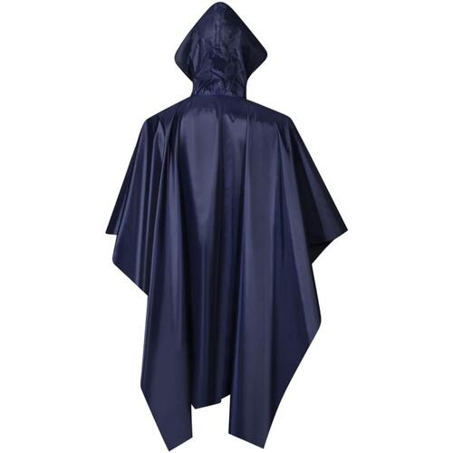 Vandtæt army-regnponcho til camping/vandreture marineblå