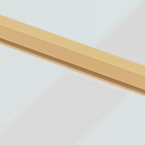 Indvendig glasdør 76 × 201,5 cm - hærdet glas og guldfarvet aluminium