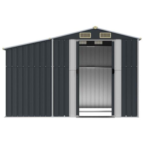 Haveskur 277x192,5x179 cm galvaniseret stål antracitgrå