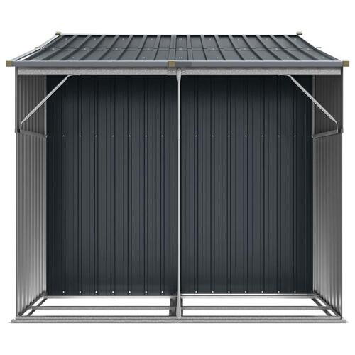 Haveskur 277x192,5x179 cm galvaniseret stål antracitgrå