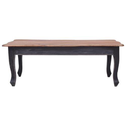 Sofabord 120 x 60 x 45 cm massivt mahognitræ sort