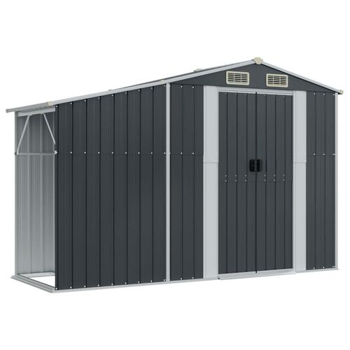 Haveskur 277x192,5x179 cm galvaniseret stål antracitgrå