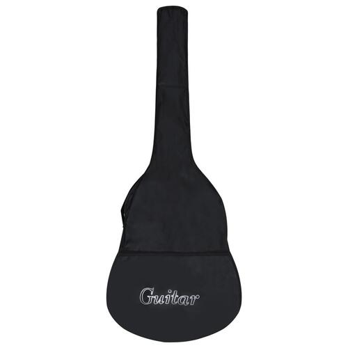 Klassisk guitar med taske for begyndere 4/4 39" sort