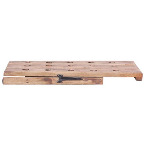 Vinreol til 15 flasker 26x50x70 cm massivt mahognitræ