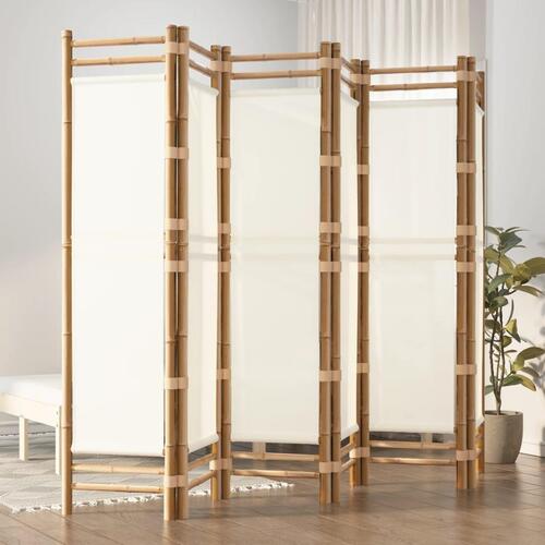 6-panels rumdeler 240 cm foldbar bambus og kanvas