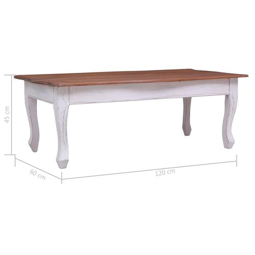 Sofabord 120 x 60 x 45 cm massivt mahognitræ