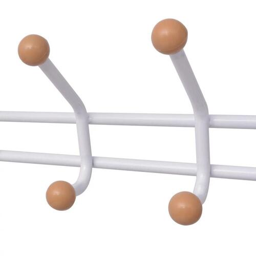Knagerække med skoopbevaring 68x32x182,5 cm hvid