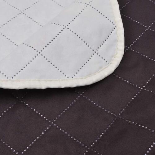 Dobbeltsidet quiltet sengetæppe beige/brun 220 x 240 cm
