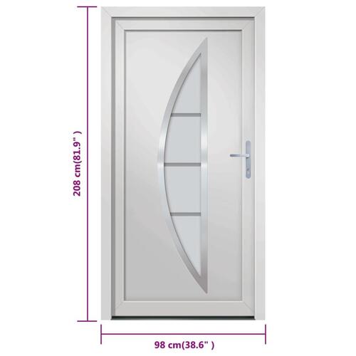 Hoveddør 98x208 cm PVC hvid