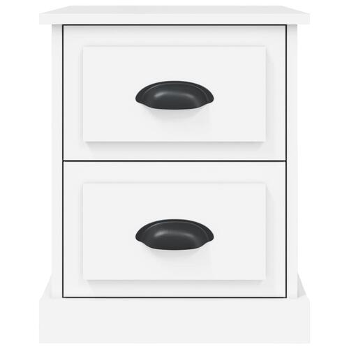 Sengeborde 2 stk. 39x39x47,5 cm konstrueret træ hvid