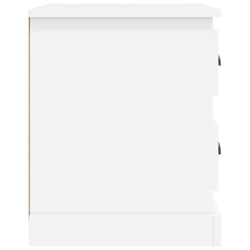 Sengeborde 2 stk. 39x39x47,5 cm konstrueret træ hvid