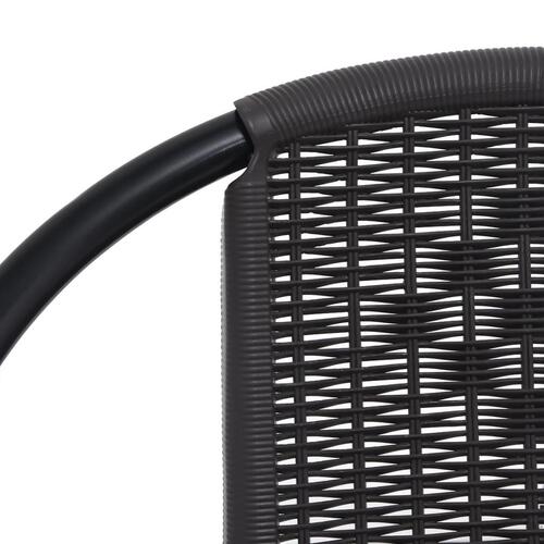 Havestole 6 stk. 110 kg plastikrattan og stål