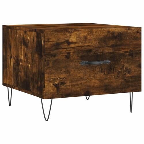 Sofaborde 2 stk. 50x50x40 cm konstrueret træ røget egetræsfarve