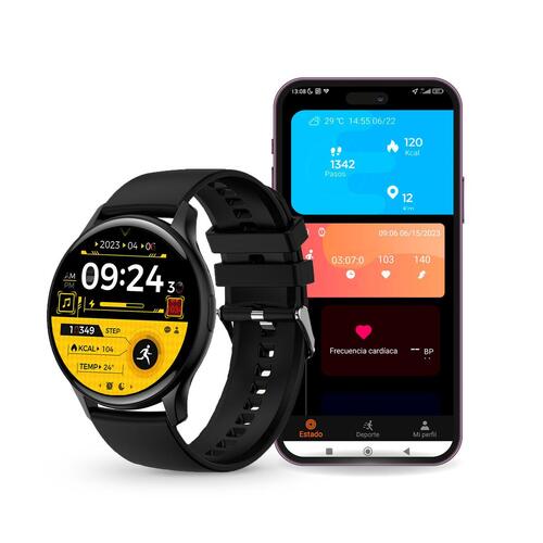 Smartwatch KSIX Core Sort (1 enheder)