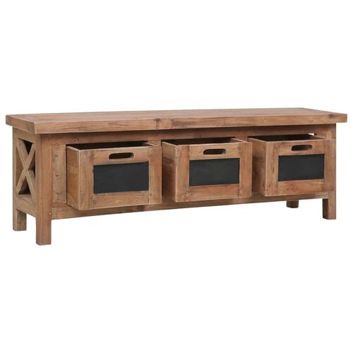 Tv-skab med 3 skuffer 120 x 30 x 40 cm massivt mahognitræ