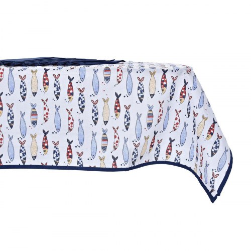 Dug med servietter 150 × 250 cm - Rød/Blå/Hvid (2 enheder)