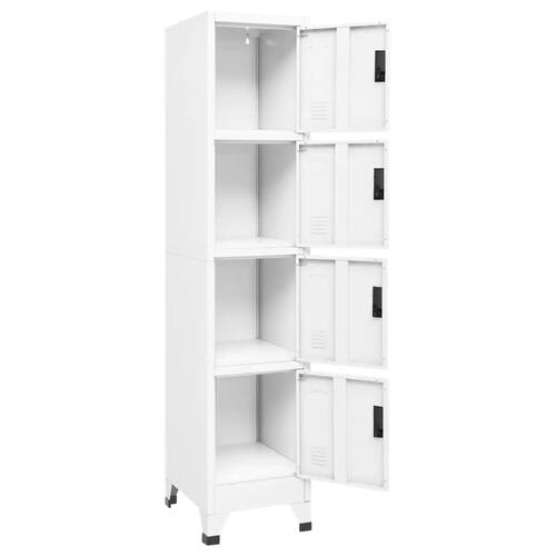 Skab 38x45x180 cm stål hvid