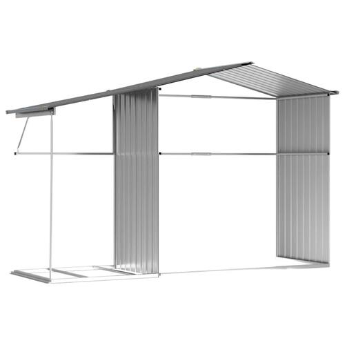 Haveskur 277x192,5x179 cm galvaniseret stål grå