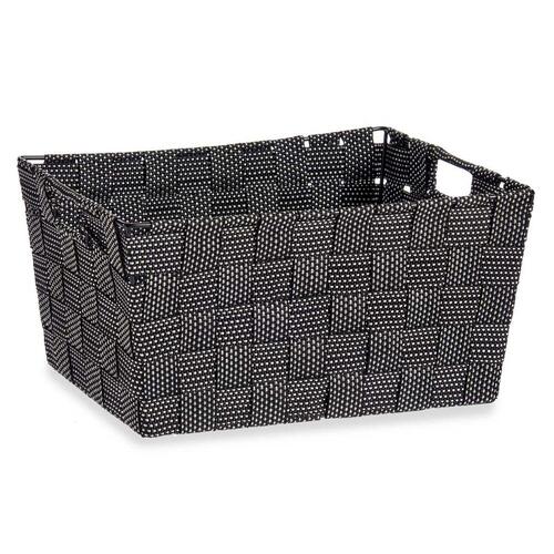 Multibrug kurv Sort Klæde 20 x 14 x 30 cm (18 enheder)