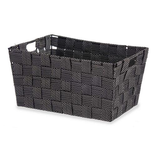 Multibrug kurv Sort Klæde 20 x 14 x 30 cm (18 enheder)