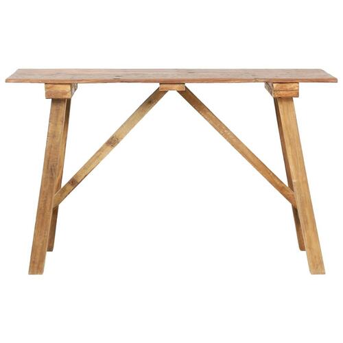 Konsolbord 130x40x80 cm massivt genbrugstræ