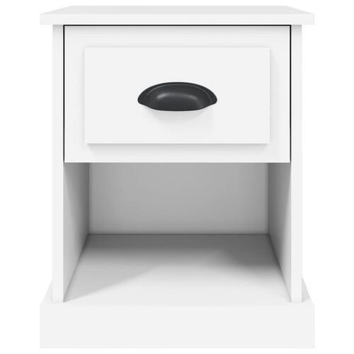 Sengeborde 2 stk. 39x39x47,5 cm konstrueret træ hvid