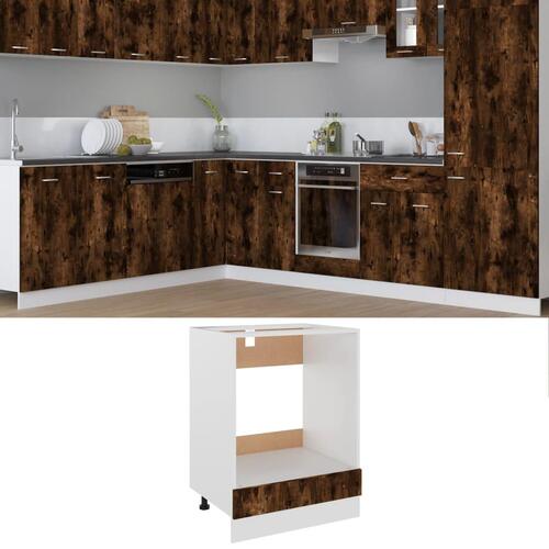 Ovnskab Riga 60x46x81,5 cm konstrueret træ røget egetræ