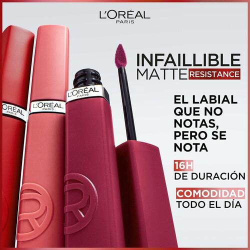 Flydende læbestift L'Oreal Make Up Infaillible Matte Resistance Lipstick & Chill Nº 200 (1 enheder)