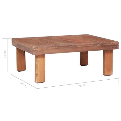 Sofabord 60x45x23 cm massivt genanvendt træ
